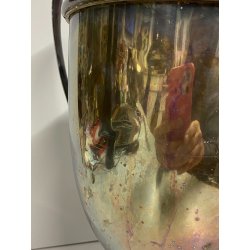 COPPA SECCHIELLO per CHAMPAGNE F.lli Broggi MILANO METALLO ARGENTATO ART DECO