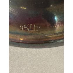 ANTICA ZUPPIERA ART DECO Hutschenreuther METALLO ARGENTATO ø 27