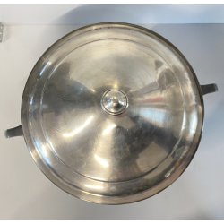 ANTICA ZUPPIERA ART DECO Hutschenreuther METALLO ARGENTATO ø 27