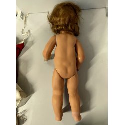 ANTICA BAMBOLA PRINCIPESSA cappotto rosso ELEGANTE 1930/40 COMPOSIZIONE h 42cm