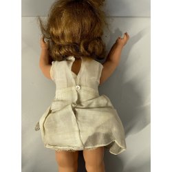 ANTICA BAMBOLA PRINCIPESSA cappotto rosso ELEGANTE 1930/40 COMPOSIZIONE h 42cm