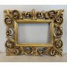 ANTICA CORNICE BAROCCA DORATA epoca 900 OLD LEGNO SCOLPITO FOGLIA ORO 34 x 42 cm