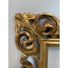 ANTICA CORNICE BAROCCA DORATA epoca 900 OLD LEGNO SCOLPITO FOGLIA ORO 34 x 42 cm