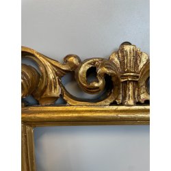 ANTICA CORNICE BAROCCA DORATA epoca 900 OLD LEGNO SCOLPITO FOGLIA ORO 34 x 42 cm