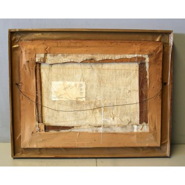 ANTICO DIPINTO AFFRESCO ENCAUSTO OLIO Bonso MESTRE ASTRATTO VENEZIA LAGUNA 1960