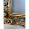 ANTICA CORNICE BAROCCA DORATA epoca 900 OLD LEGNO SCOLPITO FOGLIA ORO 34 x 42 cm