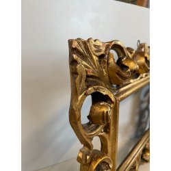 ANTICA CORNICE BAROCCA DORATA epoca 900 OLD LEGNO SCOLPITO FOGLIA ORO 34 x 42 cm