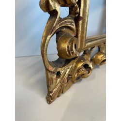 ANTICA CORNICE BAROCCA DORATA epoca 900 OLD LEGNO SCOLPITO FOGLIA ORO 34 x 42 cm