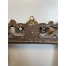 ANTICA CORNICE BAROCCA DORATA epoca 900 OLD LEGNO SCOLPITO FOGLIA ORO 34 x 42 cm