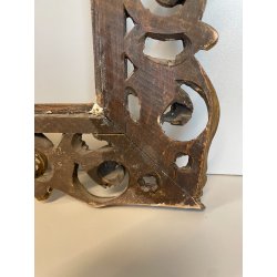 ANTICA CORNICE BAROCCA DORATA epoca 900 OLD LEGNO SCOLPITO FOGLIA ORO 34 x 42 cm