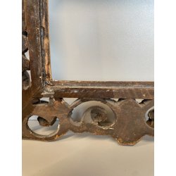 ANTICA CORNICE BAROCCA DORATA epoca 900 OLD LEGNO SCOLPITO FOGLIA ORO 34 x 42 cm