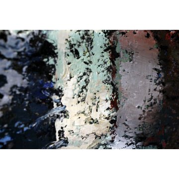 ANTICO DIPINTO AFFRESCO ENCAUSTO OLIO Bonso MESTRE ASTRATTO VENEZIA LAGUNA 1960