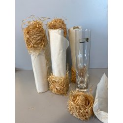 SET 6 BICCHIERI Mod. Anatom CRISTALLO MIDCENTURY MODERN ø5x23,5cm/h BOXED '70