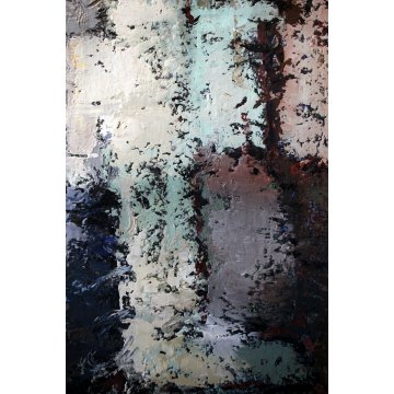 ANTICO DIPINTO AFFRESCO ENCAUSTO OLIO Bonso MESTRE ASTRATTO VENEZIA LAGUNA 1960