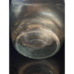 GRANDE VASO VETRO Strömbergshyttan SVEZIA DESIGN MID CENTURY MODERN DECORO PESCI