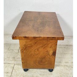 TAVOLINO ART DECÒ LEGNO SGABELLO ANNI 40 RADICA TAVOLO SALOTTO VINTAGE TABLE