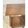 TAVOLINO ART DECÒ LEGNO SGABELLO ANNI 40 RADICA TAVOLO SALOTTO VINTAGE TABLE