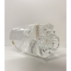 SET 6 BICCHIERI CRISTALLO BASE TRILOBATA WHISKY Mod. Nostromo ø 8x12 cm/h '70s