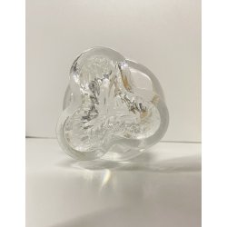 SET 6 BICCHIERI CRISTALLO BASE TRILOBATA WHISKY Mod. Nostromo ø 8x12 cm/h '70s