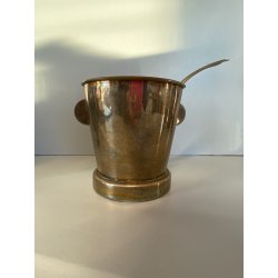 COCKTAIL SET SHAKER SECCHIELLO GHIACCIO METALLO ARGENTATO DESIGN ART DECO '40/50