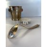 COCKTAIL SET SHAKER SECCHIELLO GHIACCIO METALLO ARGENTATO DESIGN ART DECO '40/50