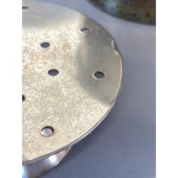 COCKTAIL SET SHAKER SECCHIELLO GHIACCIO METALLO ARGENTATO DESIGN ART DECO '40/50