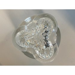 SET 6 BICCHIERI CRISTALLO Mod. Nostromo BASE TRILOBATA WHISKY ø 8x12 cm/h '70s