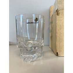 SET 6 BICCHIERI CRISTALLO VINTAGE BASE TRILOBATA WHISKY "Nostromo" ø8x12cm/h '70