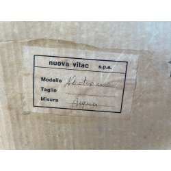 SET 6 BICCHIERI CRISTALLO VINTAGE BASE TRILOBATA WHISKY "Nostromo" ø8x12cm/h '70