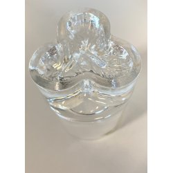 SET 6 BICCHIERI CRISTALLO VINTAGE BASE TRILOBATA WHISKY "Nostromo" ø8x12cm/h '70