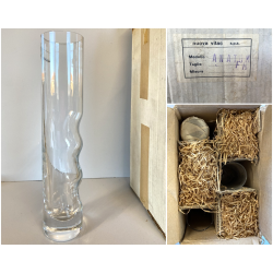 SET 6 BICCHIERI CRISTALLO VINTAGE MIDCENTURY  Mod.  Anatom ø5x23,5cm/h BOXED '70