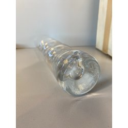 SET 6 BICCHIERI CRISTALLO VINTAGE MIDCENTURY  Mod.  Anatom ø5x23,5cm/h BOXED '70