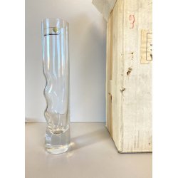 SET 6 BICCHIERI CRISTALLO MIDCENTURY Mod.  Anatom ø5x23,5cm/h BOXED VINTAGE '70s