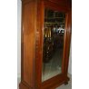 ANTICO ARMADIO NOCE con SPECCHIO Liberty SMONTABILE 1900 GUARDAROBA OLD WARDROBE