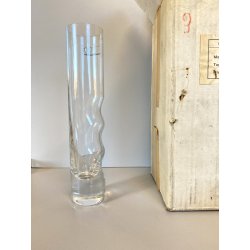 SET 6 BICCHIERI CRISTALLO MIDCENTURY Mod.  Anatom ø5x23,5cm/h BOXED VINTAGE '70s