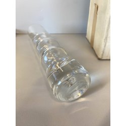 SET 6 BICCHIERI CRISTALLO MIDCENTURY Mod.  Anatom ø5x23,5cm/h BOXED VINTAGE '70s