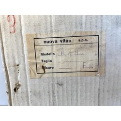 SET 6 BICCHIERI CRISTALLO MIDCENTURY Mod.  Anatom ø5x23,5cm/h BOXED VINTAGE '70s