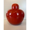 VASO VETRO SOFFIATO MURANO DESIGN Tobia Scarpa PER VENINI '90 ROSSO ø21 x23cm/h