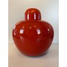 VASO VETRO SOFFIATO MURANO DESIGN Tobia Scarpa PER VENINI '90 ROSSO ø21 x23cm/h
