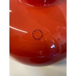 VASO VETRO SOFFIATO MURANO DESIGN Tobia Scarpa PER VENINI '90 ROSSO ø21 x23cm/h