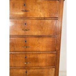 ANTICO SETTIMANALE CAPPUCCINO LEGNO NOCE 1800 CASSETTI CARLO X GUARDAROBA EPOCA