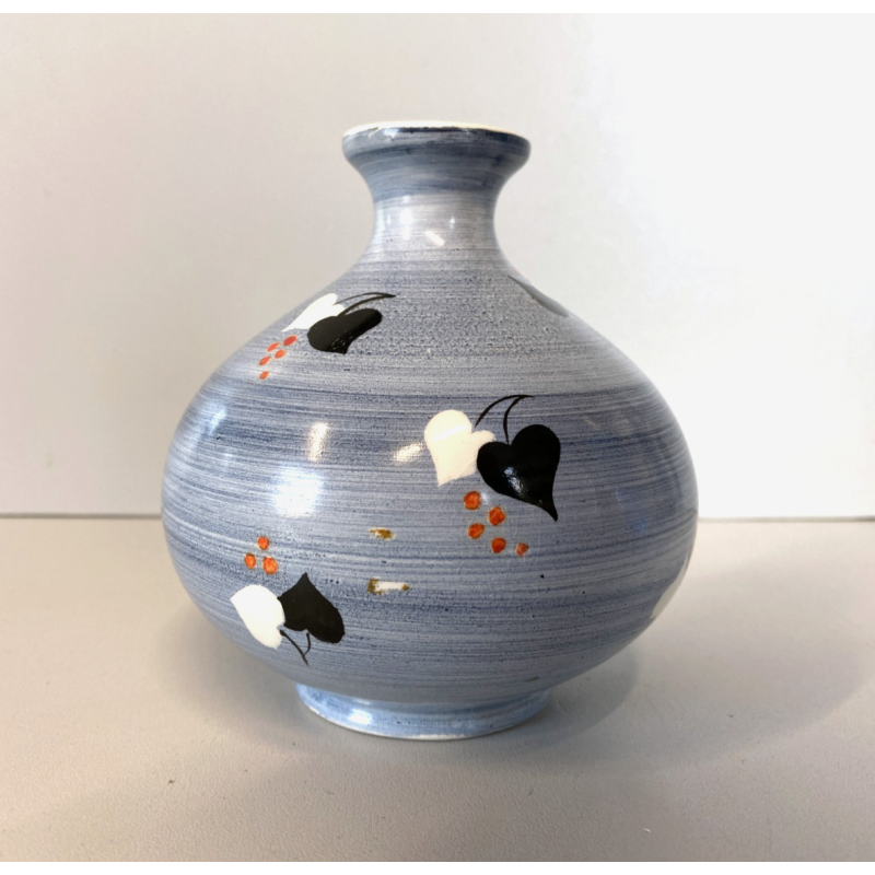 PICCOLO VASO CERAMICA Lavenia DECORO PATTERN FLOREALE ASTRATTO ART DECO 11cm/h