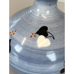 PICCOLO VASO CERAMICA Lavenia DECORO PATTERN FLOREALE ASTRATTO ART DECO 11cm/h