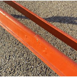 ANTICO LETTO ROSSO IN FERRO E OTTONE LIBERTY OLD BED CAMERA PIAZZA E MEZZA