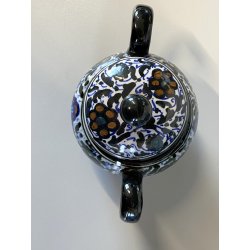 ANTICO SERVIZIO CAFFE 5 pers. MAIOLICA MAP Pesaro DECORO FLOREALE  ART DECO '900