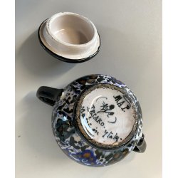 ANTICO SERVIZIO CAFFE 5 pers. MAIOLICA MAP Pesaro DECORO FLOREALE  ART DECO '900