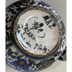 ANTICO SERVIZIO CAFFE 5 pers. MAIOLICA MAP Pesaro DECORO FLOREALE  ART DECO '900