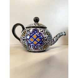 ANTICO SERVIZIO CAFFE 5 pers. MAIOLICA MAP Pesaro DECORO FLOREALE  ART DECO '900