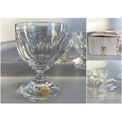 SET 6 COPPA CALICE ACQUA CRISTALLO MOLATO "Orly" Arnolfo di Cambio  12 cm/h