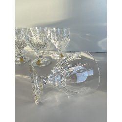 SET 6 COPPA CALICE ACQUA CRISTALLO MOLATO "Orly" Arnolfo di Cambio  12 cm/h